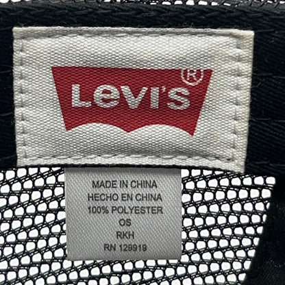 Levi Strauss Mesh Vented Camp Hat Baseball Cap Levis 5 Panel Strapback Black