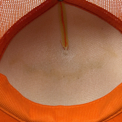 Vintage 80s Miller's River Beagle Club Hunting Orange Trucker Baseball Hat Cap