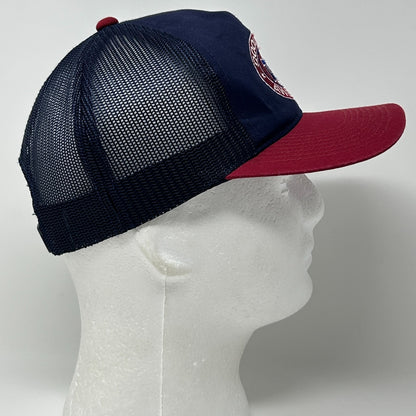 Vintage 90s Cool Great Awesome Dad Trucker Hat Cap Blue Father Mesh Snapback