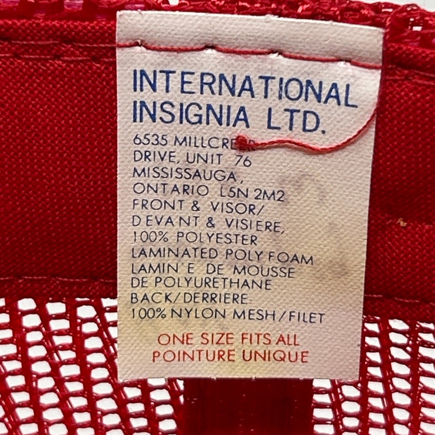 Vintage 80s Canadian Trucker Hat Baseball Cap Red Canada Maple Leaf Snapback