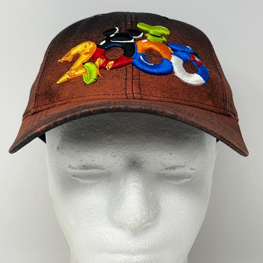 Vintage Y2K Disney 2000 Goofy Mickey Pluto Donald Hat Baseball Cap Strapback