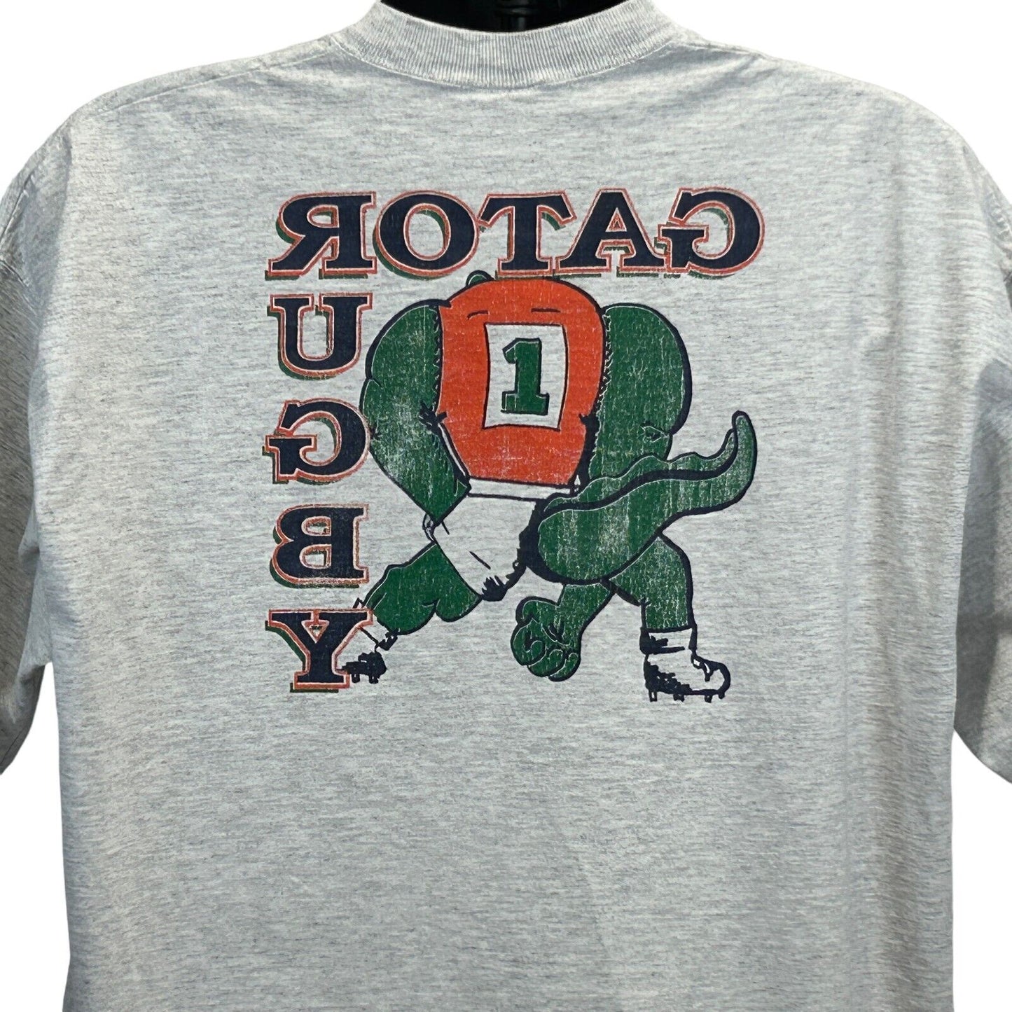 Florida Fighting Gators Rugby Vintage 90s T Shirt XXL UF University Mens Gray