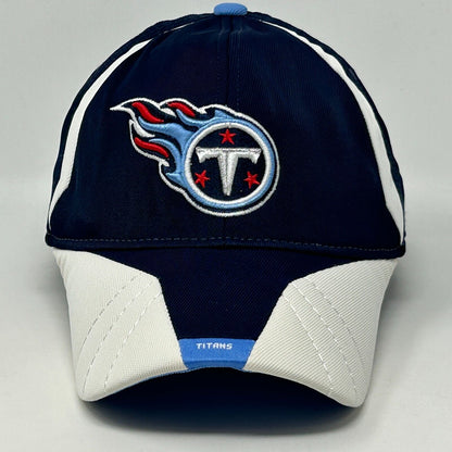 Gorra de béisbol de los Tennessee Titans, ajustada, flexible, talla M/L, azul, Reebok, de seis paneles, NFL