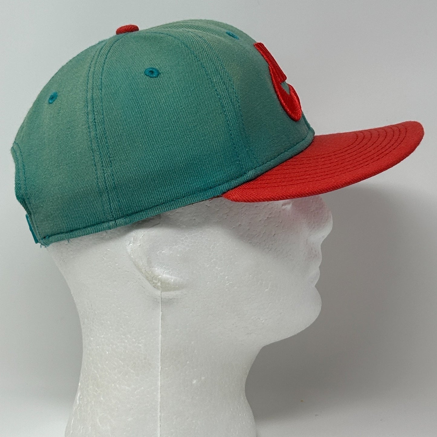 Nike True Swoosh Logo Wool Hat Baseball Cap Snapback 6 Panel Green