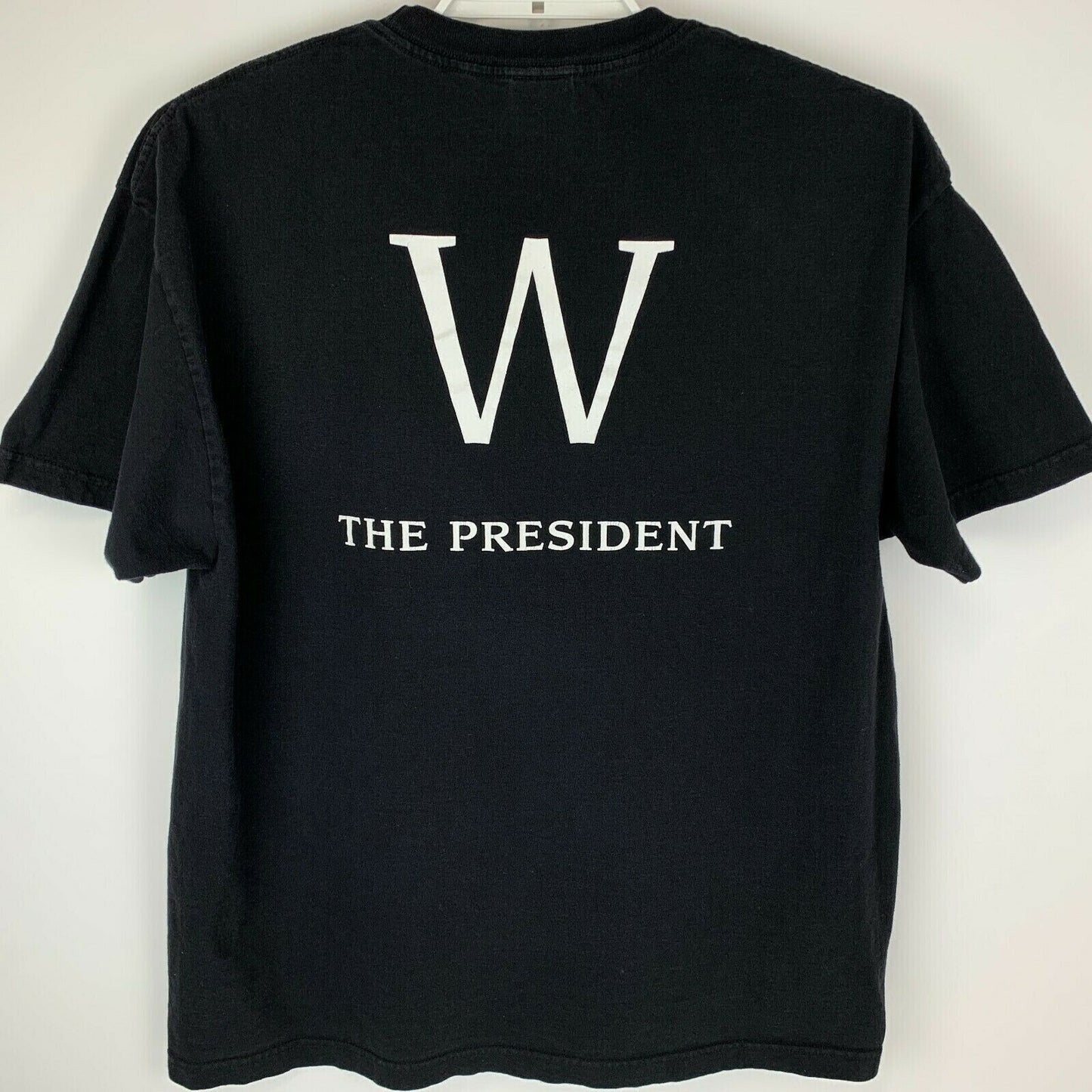 Camiseta vintage del presidente George W. Bush XXL, política republicana, años 90, para hombre, color negro