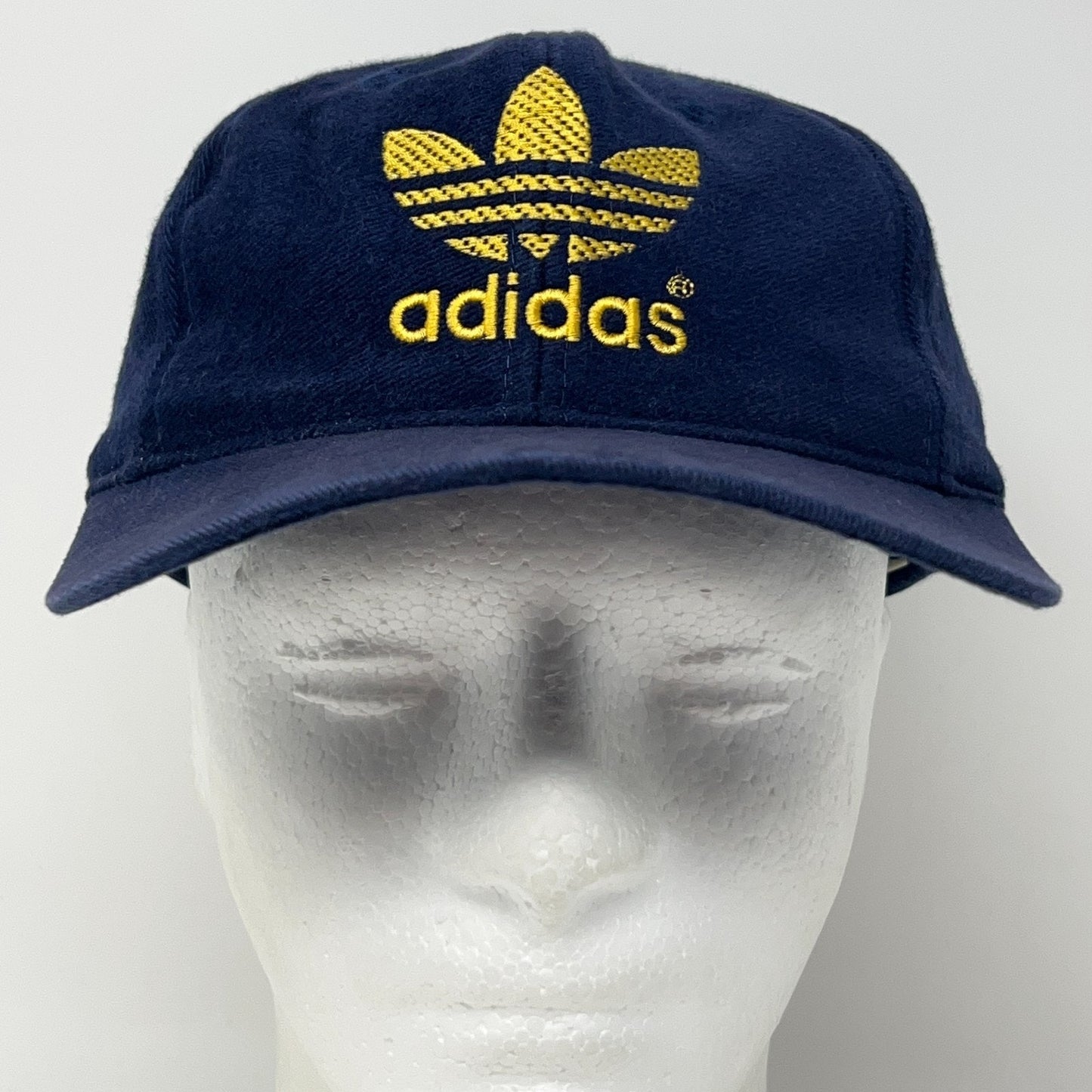 Vintage 90s Adidas Trefoil Hat Baseball Cap Logo Blue 6 Panel Snapback