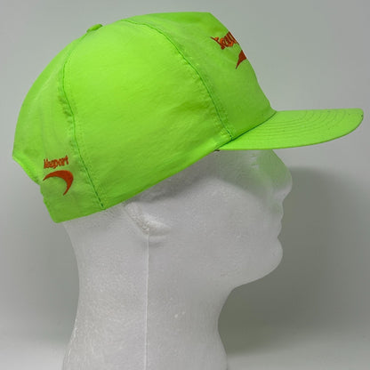 Vintage 90s Newport Cigarettes Hat Baseball Cap Nylon Snapback Neon Green