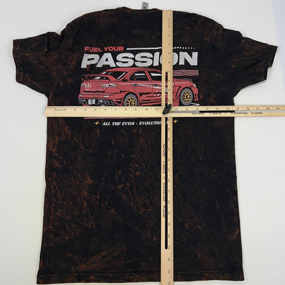 Mitsubishi Lancer Evolution X Evo X T Shirt S Small Bleach Tie Dye JDM Graphic