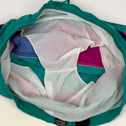 Vintage 80s 90s Hobie Swim Trunks 2XT 2X Tall Teal Pink Purple Colorblock Shorts
