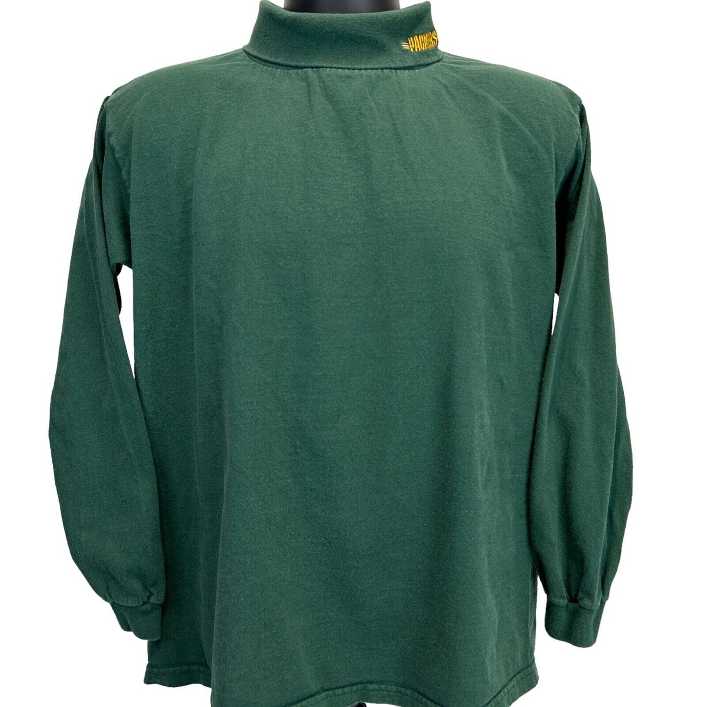 Camiseta de cuello alto de los Green Bay Packers para hombre, color verde medio, fútbol americano de la NFL, manga larga