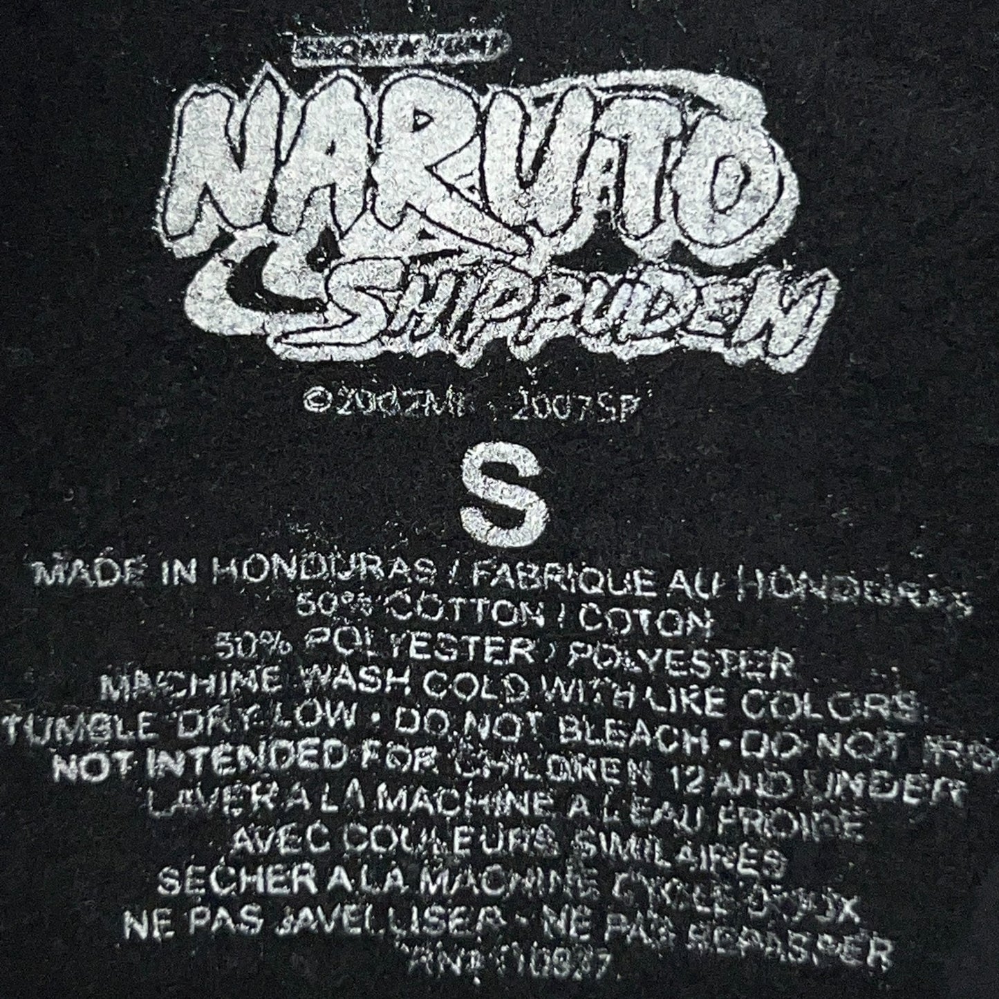 Naruto Shippuden Sasuke Hoodie S Small Black Red Anime Manga Hooded Sweatshirt