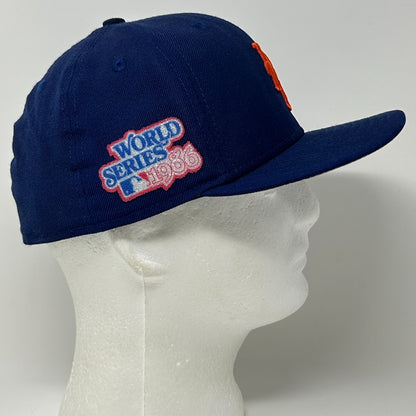 New York NY Mets 1986 WS Hat Baseball Cap Swarovski New Era Blue Fitted 7 1/2