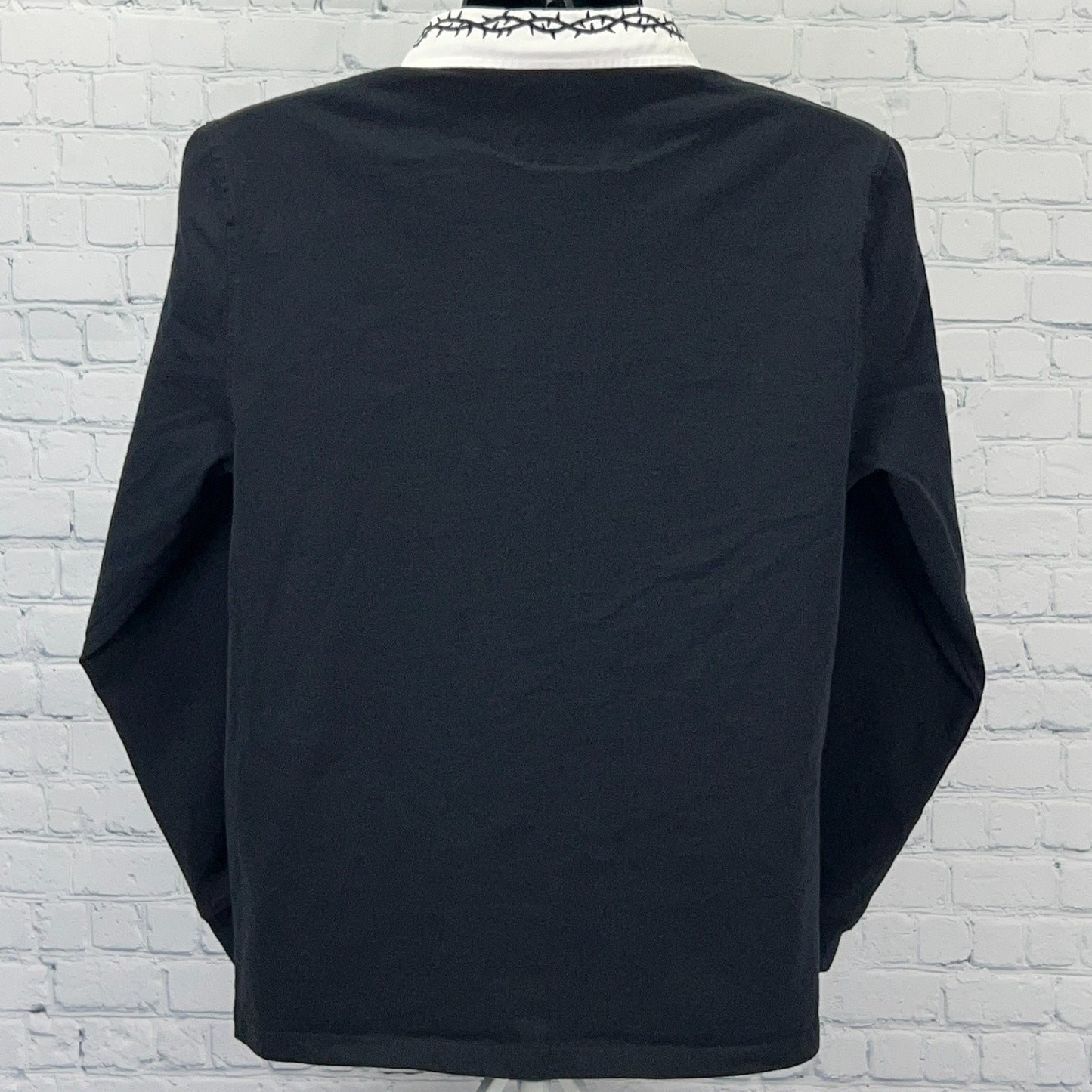 Lurking Class Rugby Polo Shirt L Large Black Barbed Wire Thorns Sketchy Tank