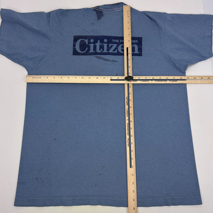 Vintage 80s 90s The Fauquier Citizen T Shirt Virginia Newspaper Blue XL X-Large