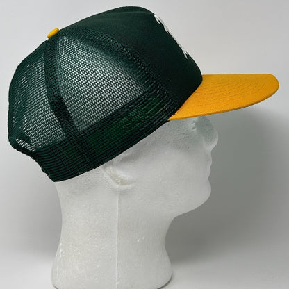 Vintage 90s Oakland Athletics Trucker Hat Baseball Cap Las Vegas A's Snapback
