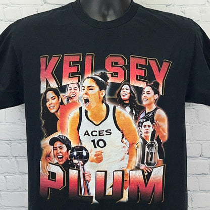 Kelsey Plum Las Vegas Aces T Shirt M Medium Black WNBA Basketball Short Sleeve