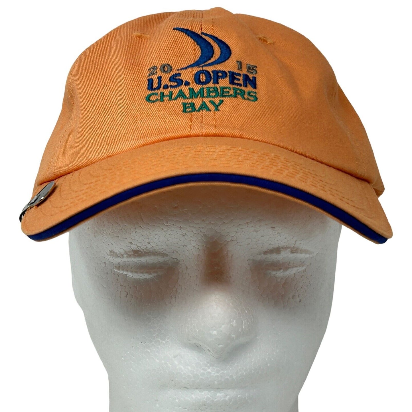 2015 US Open Chambers Bay Golf Course Dad Hat Ball Marker Orange Baseball Cap