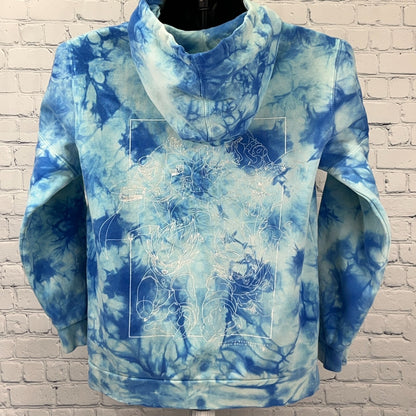 Primitive x Dragon Ball Super Hoodie S Small Hooded Sweatshirt Blue Tie Dye
