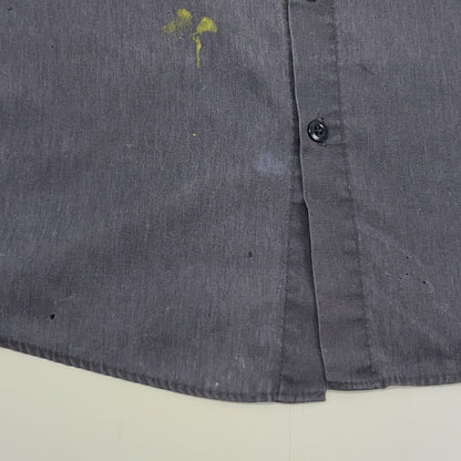 Vintage 90s Distressed UPS United Parcel Service Button Front Shirt Gray 2XL XXL