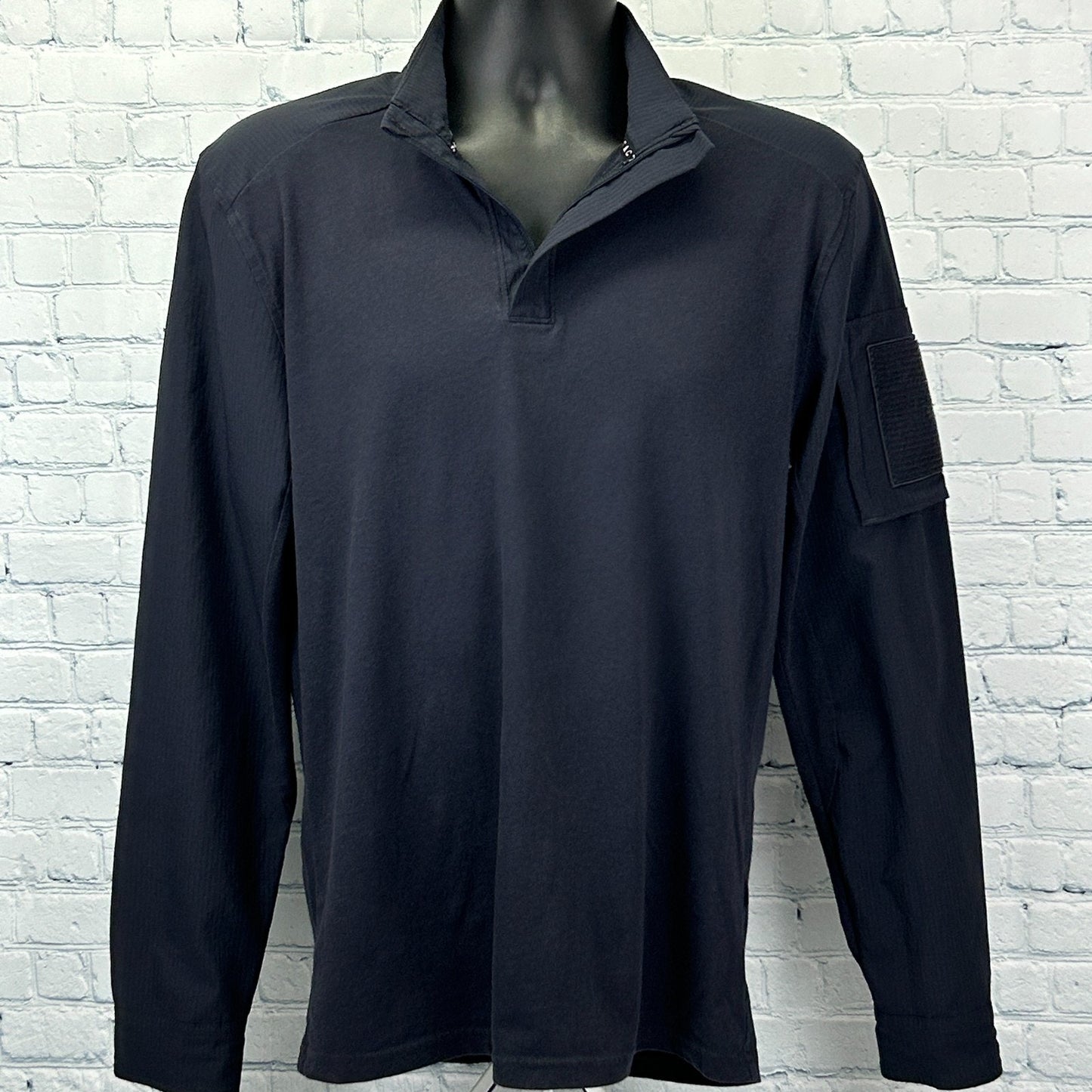 Under Armour Tactical Combat 1/4 Quarter Zip Shirt Blue Loose 1351792 M Medium