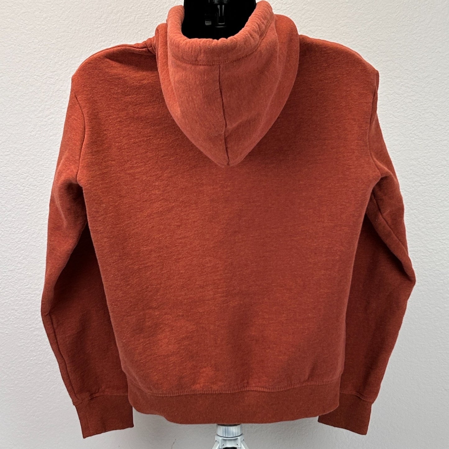 Superdry Hoodie Hooded Sweatshirt Streetwear Logo Full Zip Orange Womens L Large
