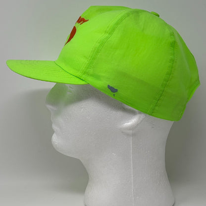 Vintage 90s Newport Cigarettes Hat Baseball Cap Nylon Snapback Neon Green