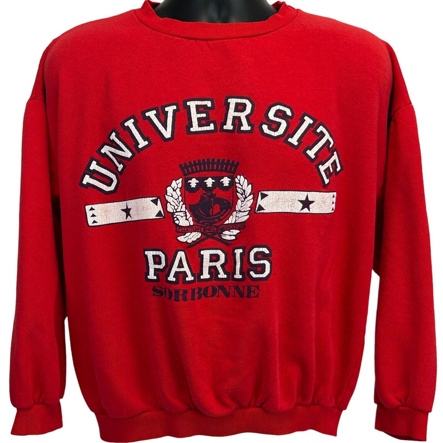 Sudadera vintage de los años 80 de la Universidad de París Sorbonne, talla mediana, universidad, Francia, francés