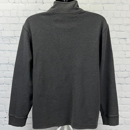Eddie Bauer Thermal Henley XL X‑Large Gray Cotton Polyester Long Sleeve Shirt