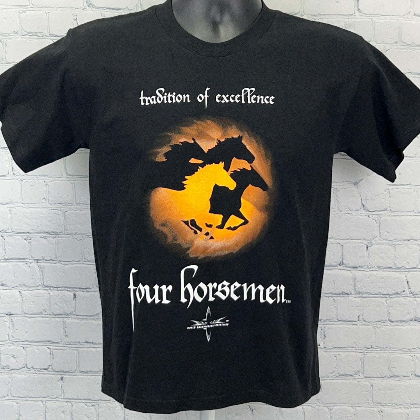 Vintage The Four Horsemen WCW NWO T Shirt Nitro Grill Las Vegas Black S Small