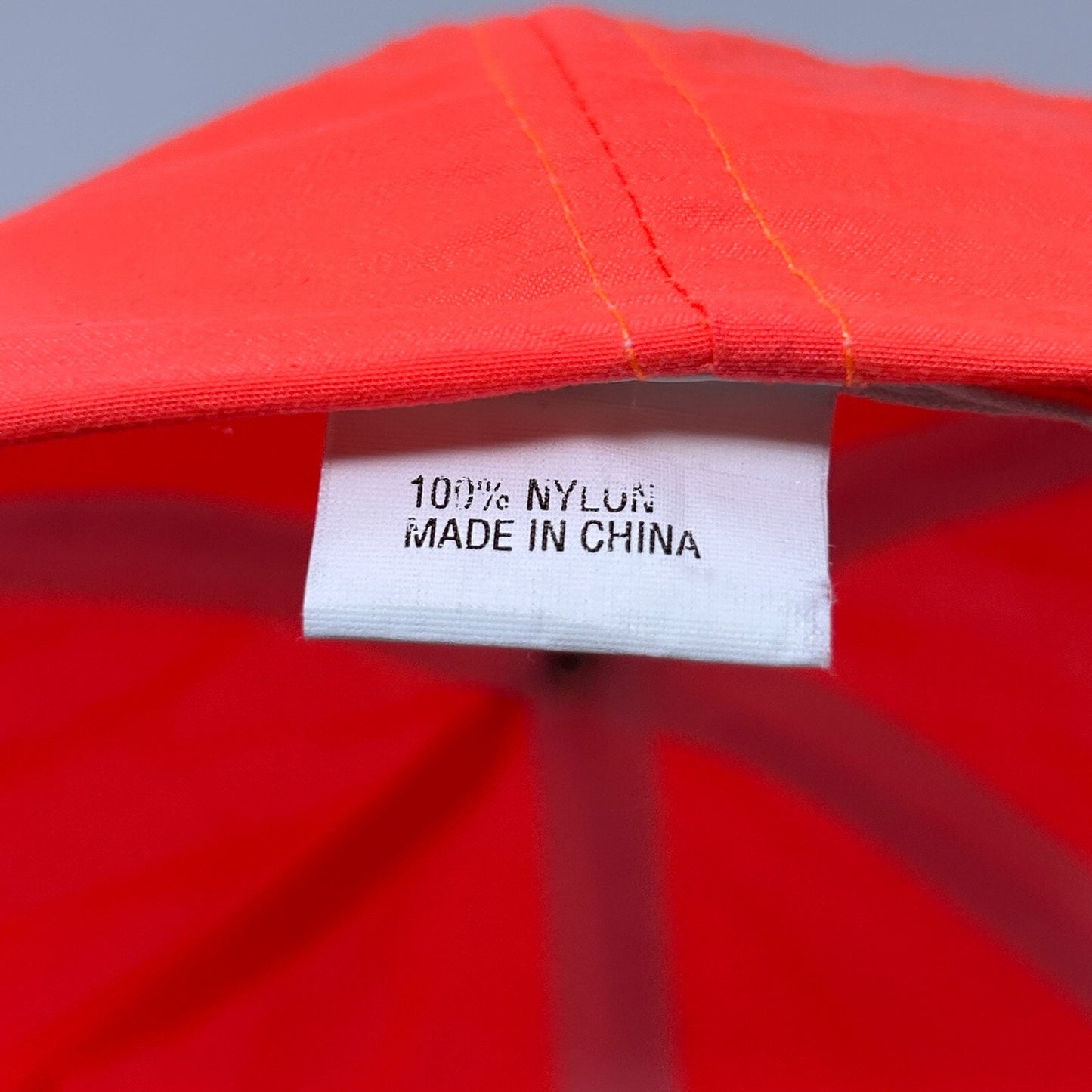 Vintage 90s Quantum Fishing Reels Hat Cap Blaze Orange Snapback Fisherman Rope