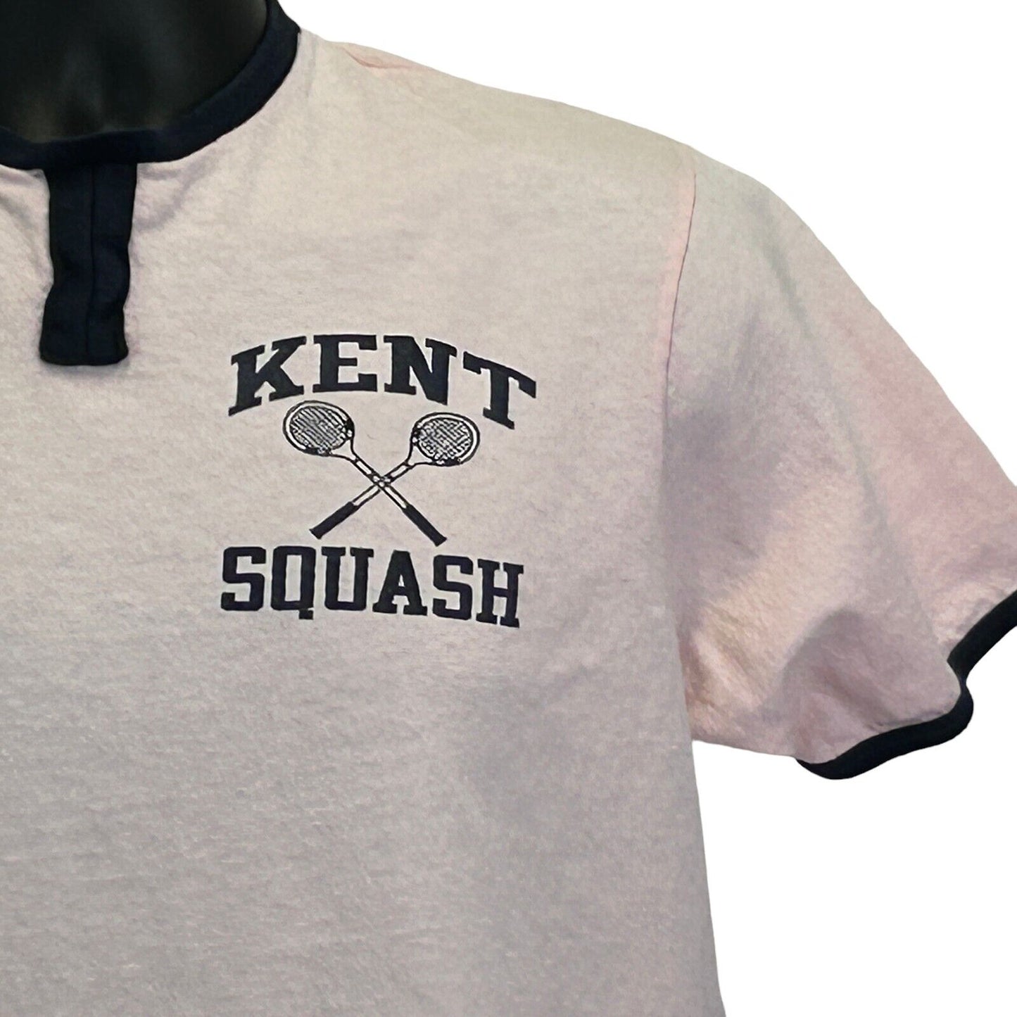 Kent State Squash T Shirt Large Vintage 80s University College KSU USA Mens Pink