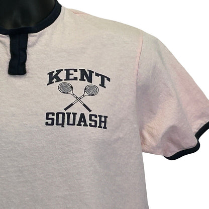 Camiseta de squash de Kent State, gran tamaño, vintage, años 80, universidad, universidad, KSU, EE. UU., para hombre, rosa