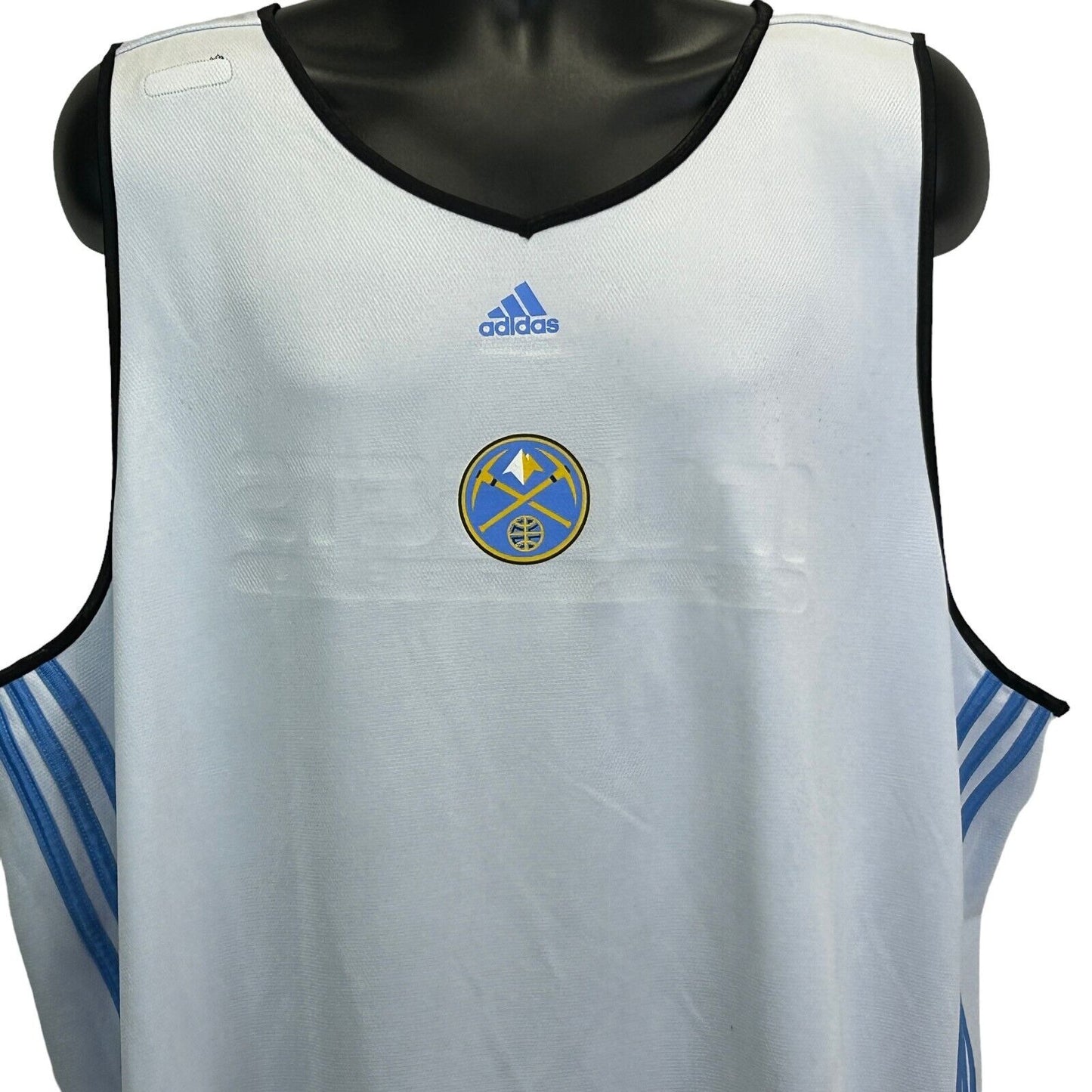 Camiseta sin mangas NBA Fusion firmada por los Denver Nuggets para hombre, talla 2XL, azul, para práctica