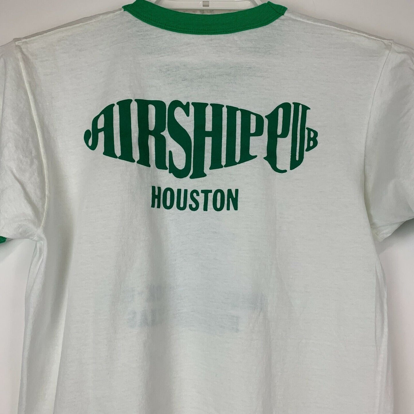 Airship Pub Houston Vintage 80s T Shirt Medium Irish St Patricks Day Mens White