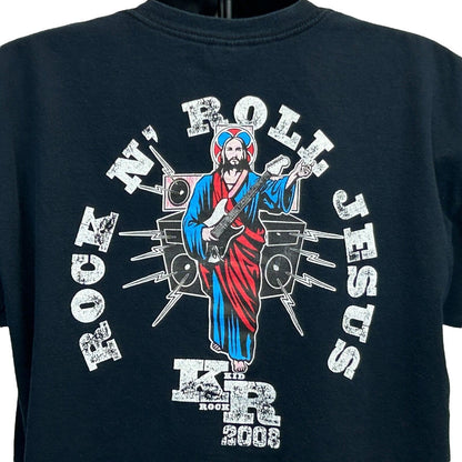 Kid Rock 2008 Concert Local Crew T Shirt Mens X-Large Black Roadie Tour Jesus