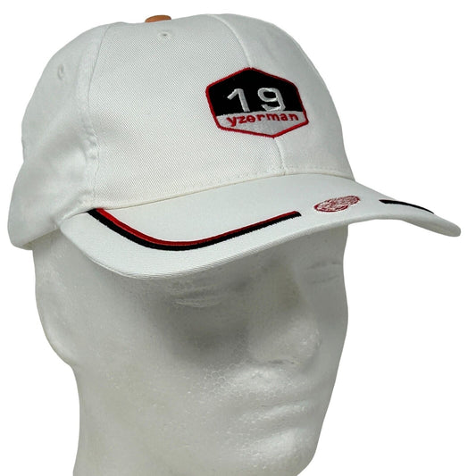 Gorra de béisbol vintage de los Detroit Red Wings de Steve Yzerman, 19 NHL, con correa trasera, color blanco