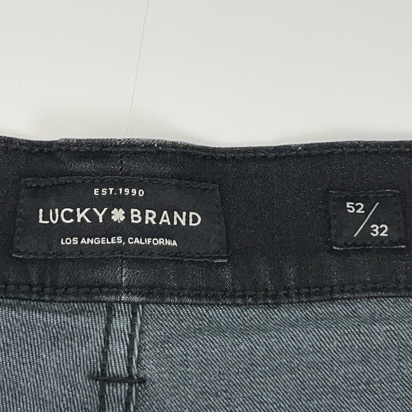Lucky Brand Denim Jeans Athletic Fit Big and Tall Stretch Black Mens 52x31