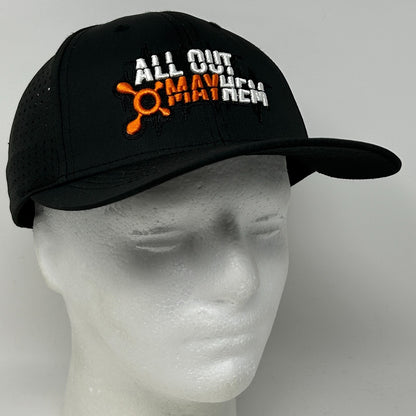 Orangetheory Fitness All Out Mayhem Trucker Hat Baseball Cap OTF Strapback Black - Neon Vintage