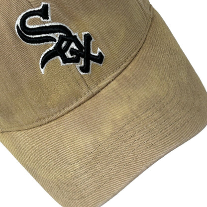 Chicago White Sox Hat Beige MLB Six Panel Strapback Baseball Cap