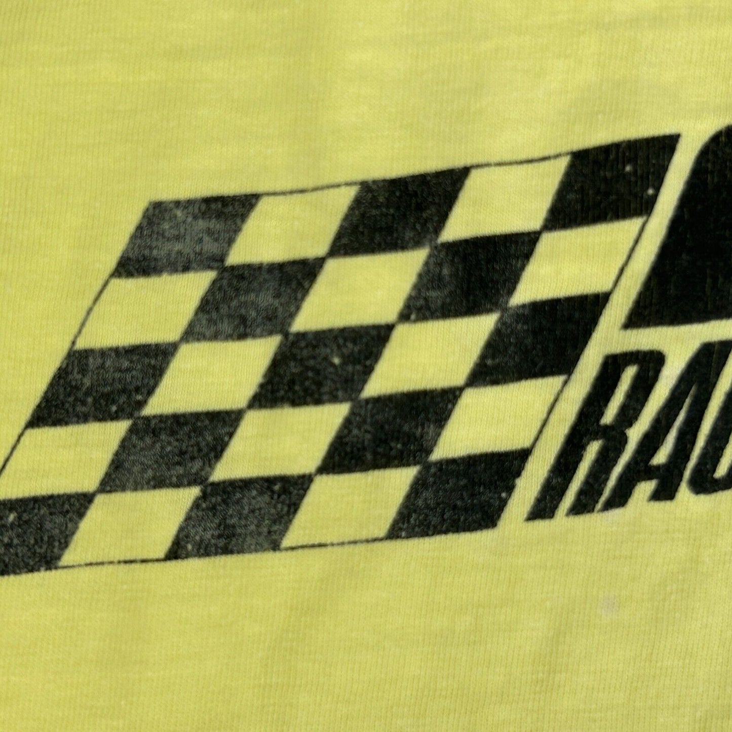 Dave Fuge Racing Enterprises Vintage 80s T Shirt Large Motorsports Mens Yellow