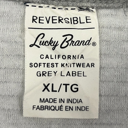 Lucky Brand Gray Label Reversible T Shirt XL X-Large White Gray Long Sleeve