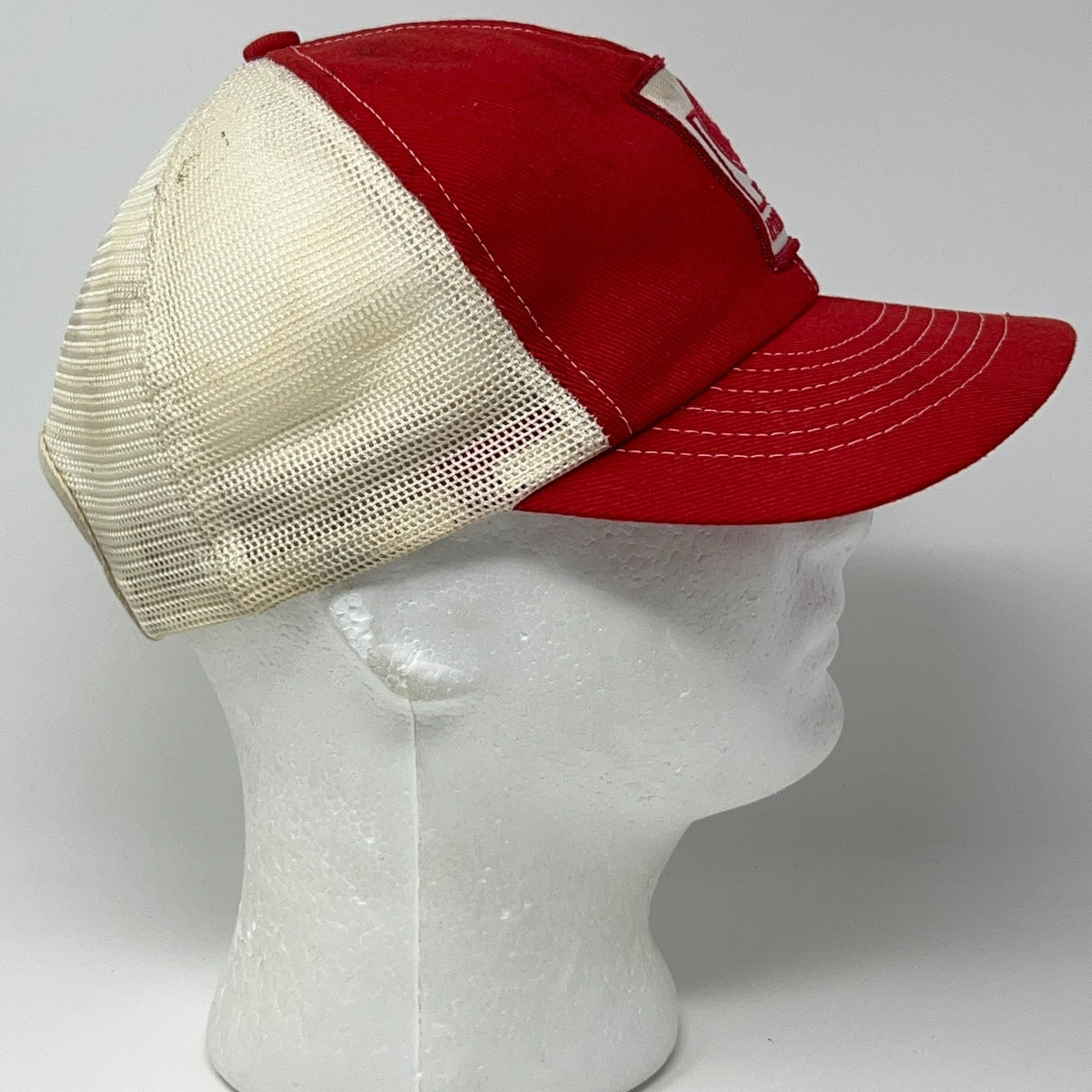 Vintage Hydrotex Lubricants Red Mesh Trucker Hat Baseball Cap Snapback Patch USA