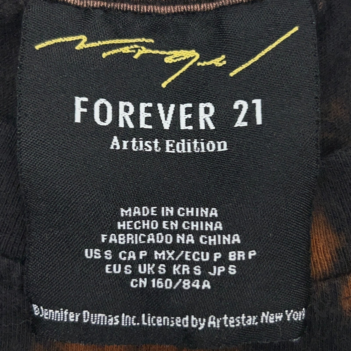 Forever 21 Patrick Nagel Artist Edition Graphic Art T Shirt Black 80s S Small
