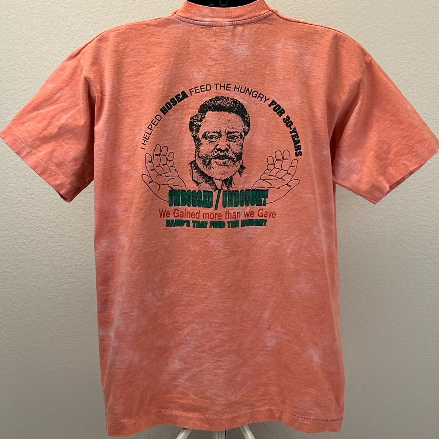 Vintage Hosea Feed the Hungry T Shirt Mens XL X-Large Orange Y2Ks Atlanta HFTH
