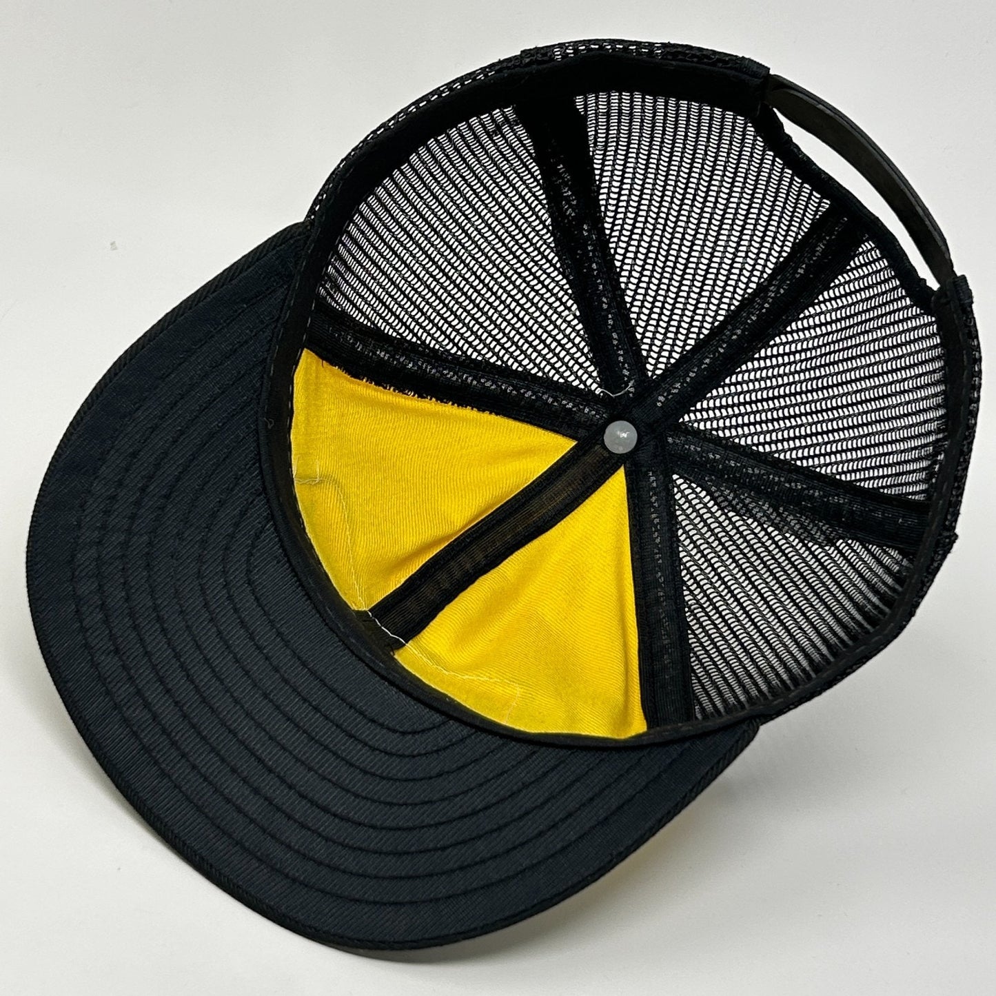 Vintage 80s Estemine Herbicide Trucker Hat Baseball Cap Farmer Snapback Yellow