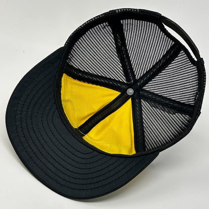 Vintage 80s Estemine Herbicide Trucker Hat Baseball Cap Farmer Snapback Yellow