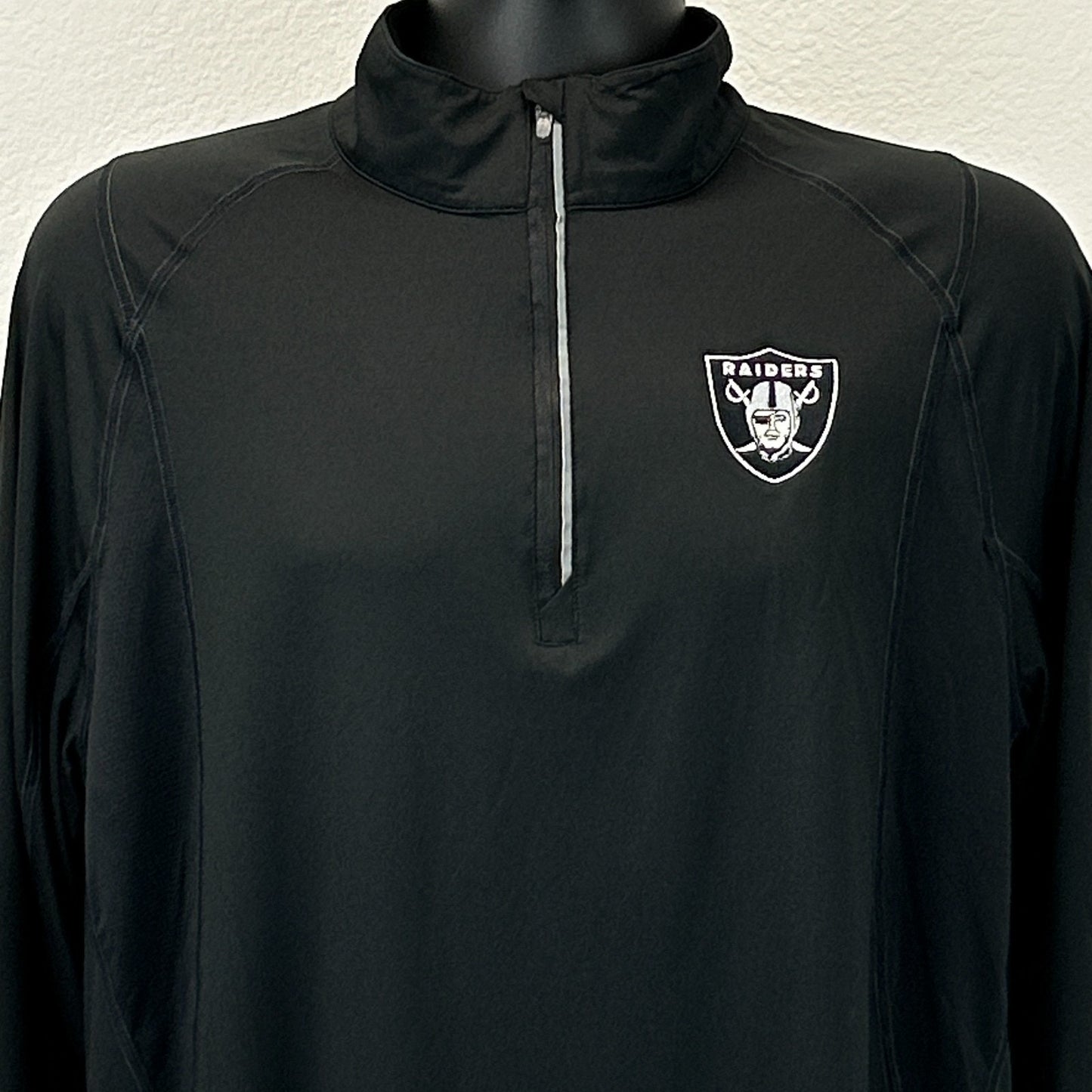 Las Vegas Raiders 1/4 Quarter Zip Shirt Black NFL OGIO Endurance Mens L Large