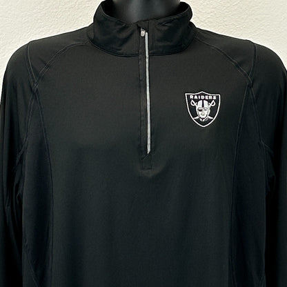 Las Vegas Raiders 1/4 Quarter Zip Shirt Black NFL OGIO Endurance Mens L Large