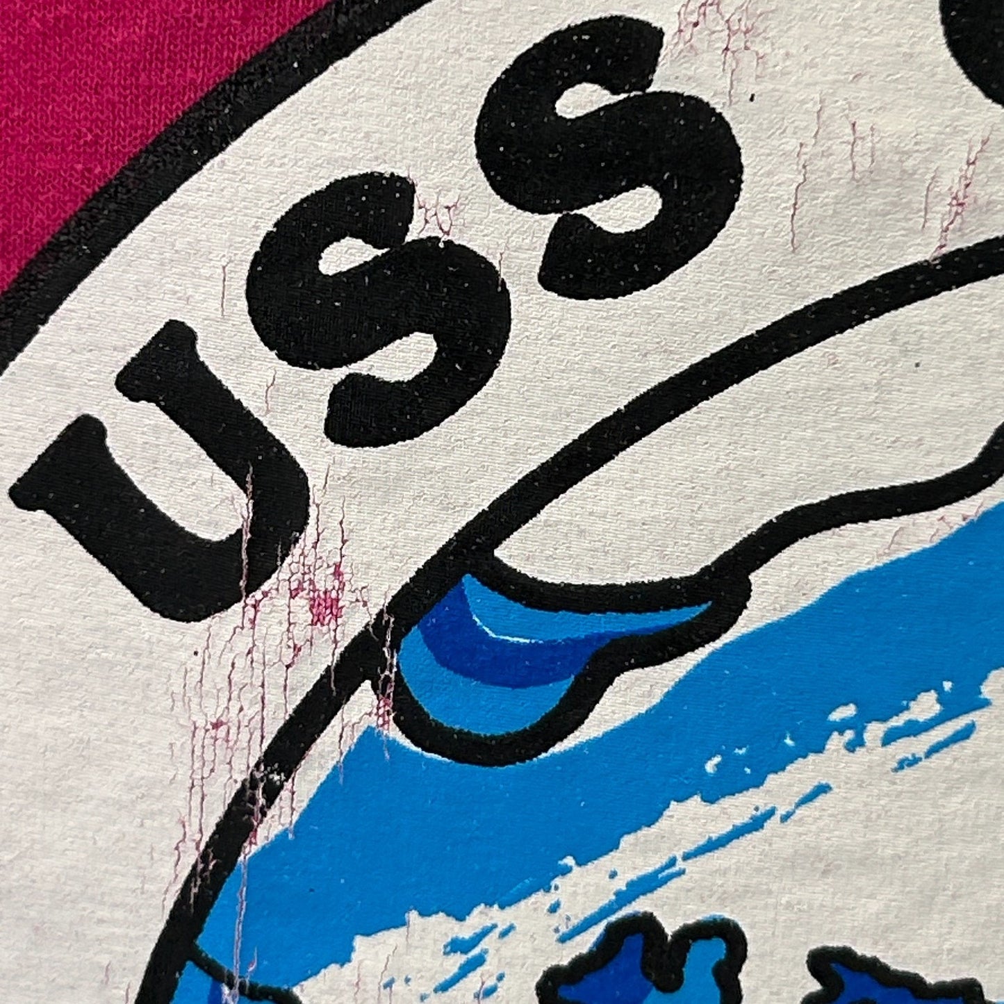 Vintage 90s USS Chicago SSN 721 T Shirt Submarine USN US Navy Pink XL X-Large