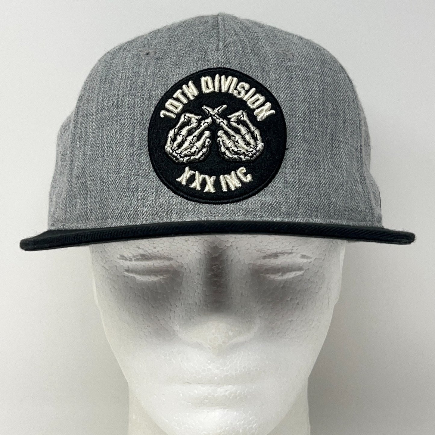 10.Deep 10th Division XXX Inc No Love Hat Baseball Cap Wool Blend Snapback Grey